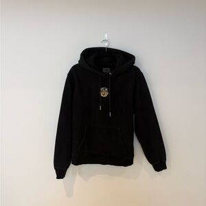 Kith Black Hoodie Sweatshirt with Gold Crescent